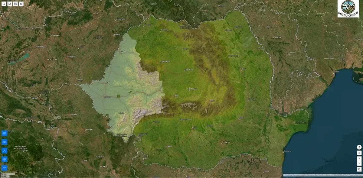 RO-LiDAR GeoQuickView platform preview