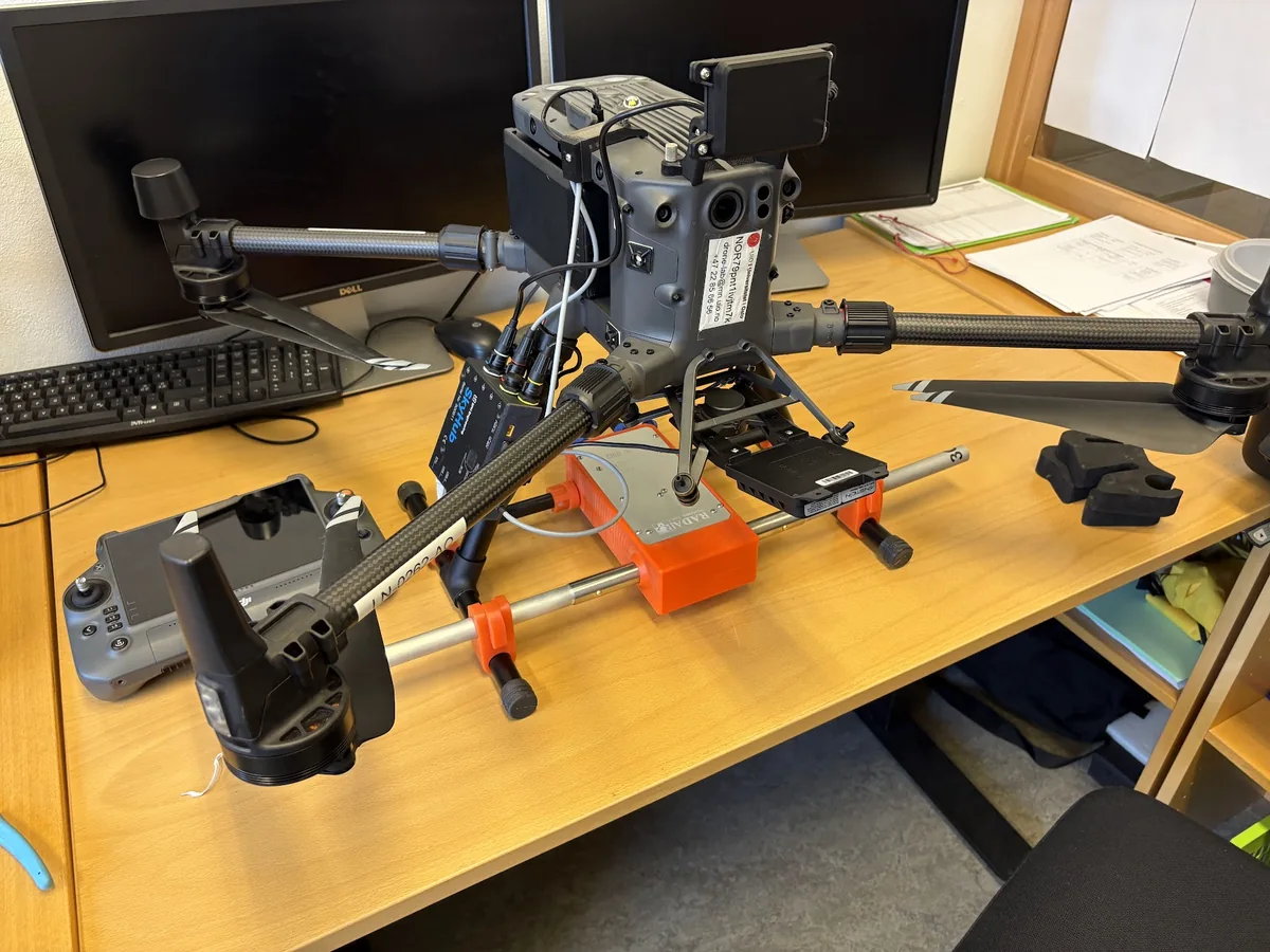 Research UAV with geophysical sensing equipment